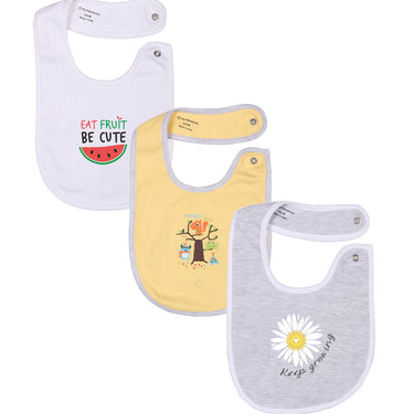 Bibs - Value Set 3 pcs - Girls - Yellow/White/Grey - MyMilestones 