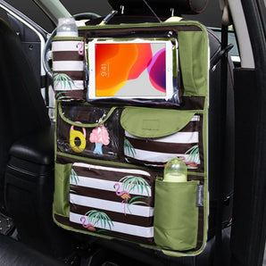 Car Seat/Travel Organizer - Flamingo Green