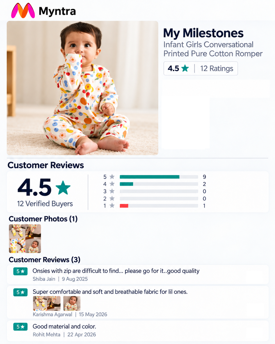 Baby Fashion Customer Review