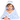 The Woofy Baby Hooded Towel - White & Blue Bell - MyMilestones 