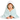 Baby Hooded Towel - Muslin Hood - Blue Tint Stripes - MyMilestones 