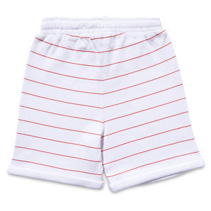 Shorts - Girls - Stripes - White