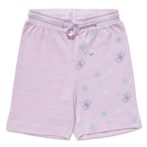 Shorts - Girls - Color Print Block - Pink