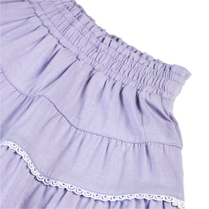 Tiered Pull-On Skirt - Lavender