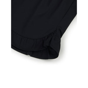 Cotton Ruffled Shorts - Black