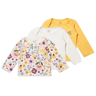 Blooming Dales Envelope Neck Tee - Pack Of 3