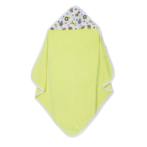 Baby Hooded Towel - Muslin Hood - Yellow Solid