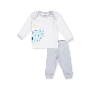 Baby Top And Bottom Set - Boys - Grey