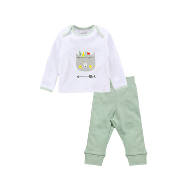 Baby Top And Bottom Set - Boys - Sage Green