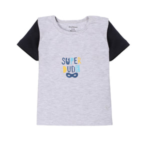 T-shirt Value Set Half Sleeves 2 pcs-Baby Blue/Grey