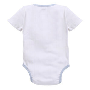 Half Sleeves Bodysuit Gift Set 2pc - Boys - Baby Blue/White