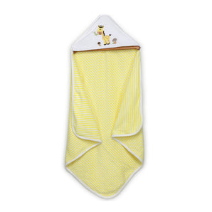 Baby Hooded Towel - Dual Layered - Lemon Yellow Stripes