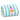La Dolce Gelato Embroidered Kids Bath Towel - Blue Tint & White