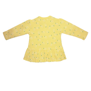 Baby Top & Bottom Set - Yellow Lemon Print