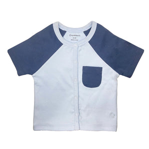T-Shirt Half Sleeves Boys 2pc set - Blue/Grey