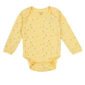 Full Sleeves Bodysuit - Yellow Lemon Print