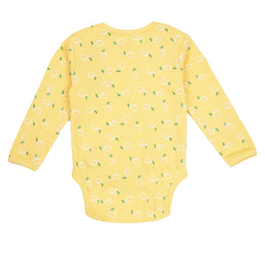 Full Sleeves Bodysuit - Yellow Lemon Print