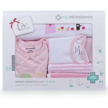 Infant Essentials Gift Set A - 6pcs - Pink - MyMilestones 