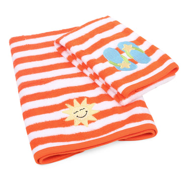 Hand Towel - Orange/White - MyMilestones 