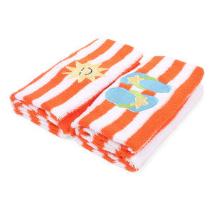 Hand Towel - Orange/White