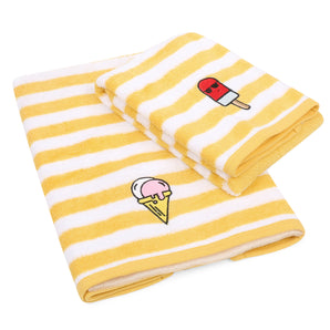 Hand Towel - Yellow/White