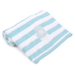 Hand Towel - Aqua/White