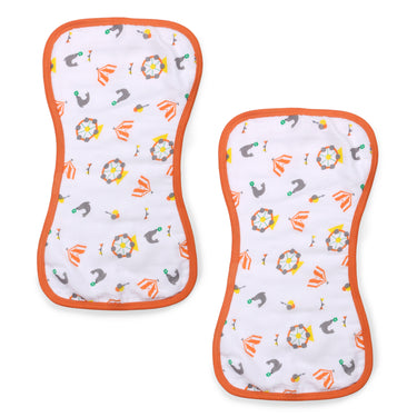 Luxe all-purpose Washcloths 2pc Set - Carnival Orange - MyMilestones 