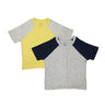 T-shirt Half Sleeves Boys 2pc Pack - Yellow/Grey - MyMilestones 