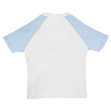 T-shirt Half Sleeves Boys 2pc Pack - White/Baby Blue - MyMilestones 