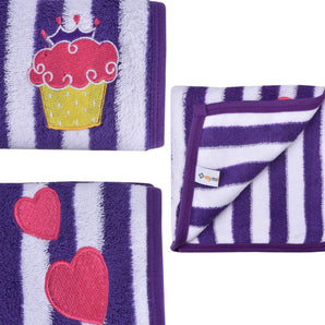 Hand Towel - Purple/White