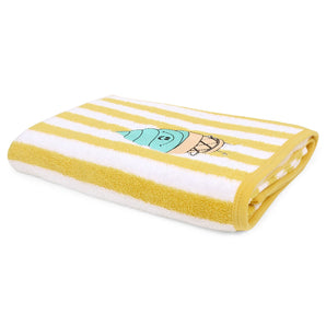 Bath Towel Modern Stripped - Yellow/White